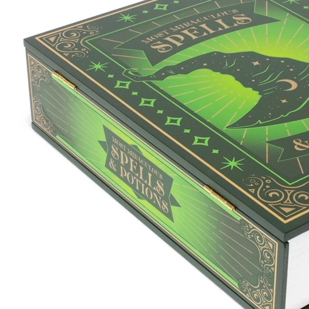 Target Bullseye Playground Halloween Green Spells & Potions Wooden Storage Book